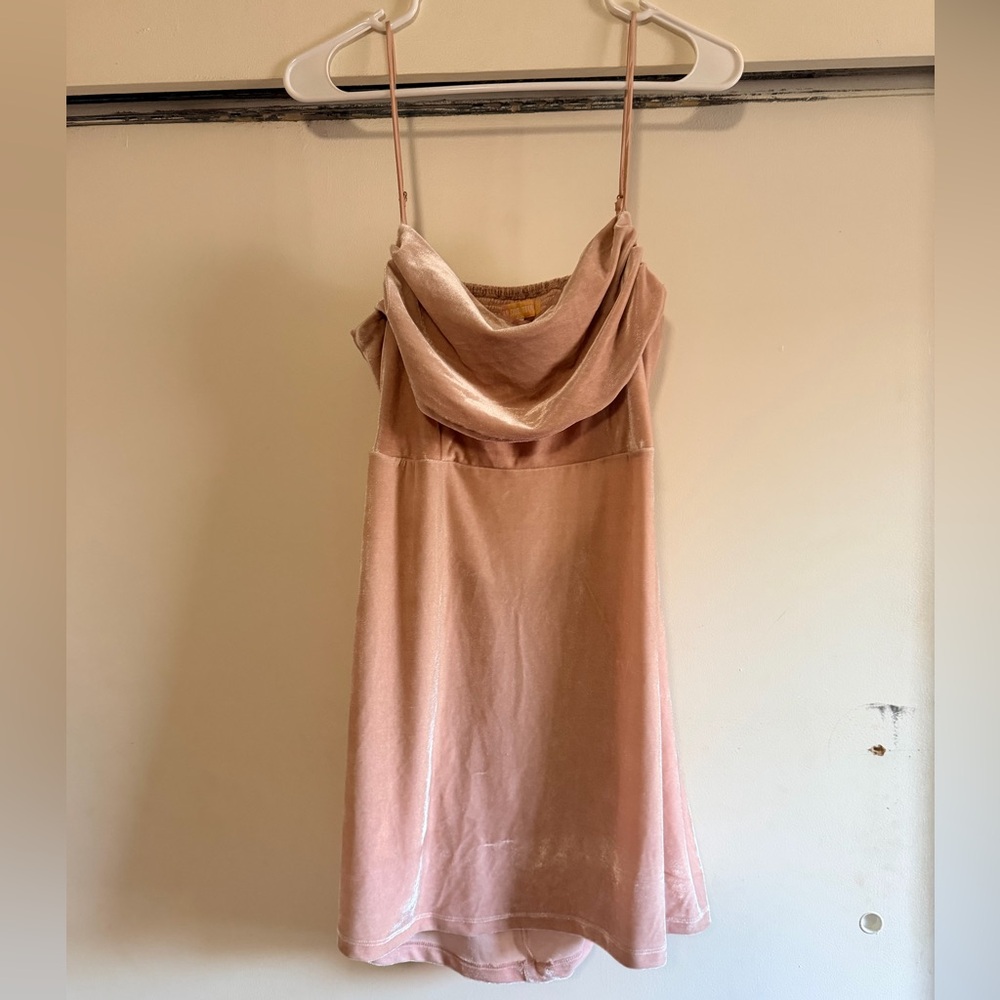 Urban Outfitters Blush Velvet Dress Size L